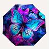 Colorful Butterfly Garden Umbrella, Portable 3-Fold Umbrella for Men & Women,Christmas Gift ES238