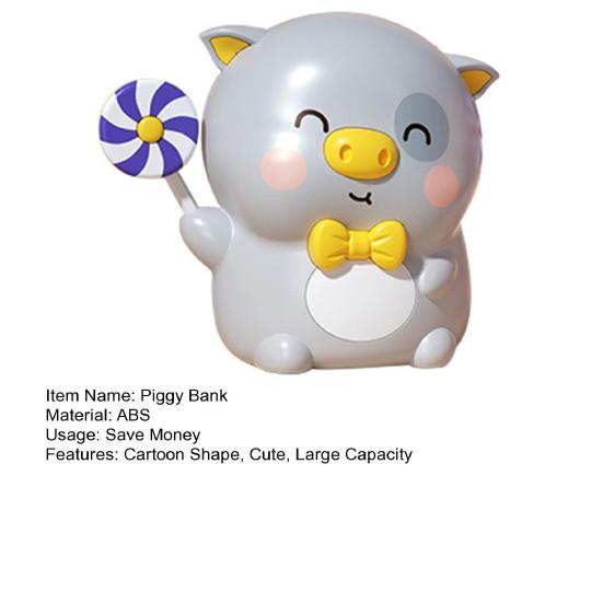 Kids Piggy Bank Creative Large Capacity Lovely Cartoon Pig Multifunctional Save