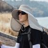 Cloth Women Visor Cap Neck Protection Fisherman Hat Casual Summer Bucket Hat  Outdoor