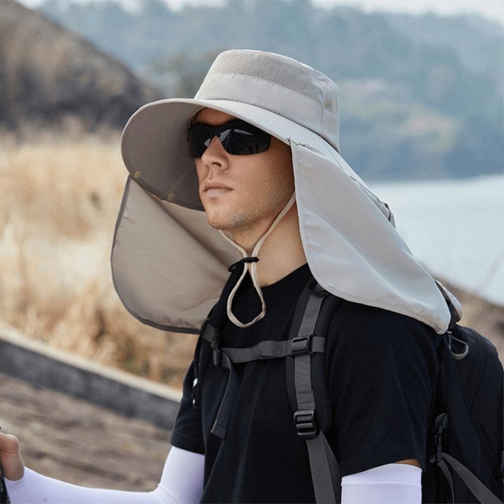 Cloth Women Visor Cap Neck Protection Fisherman Hat Casual Summer Bucket Hat  Outdoor