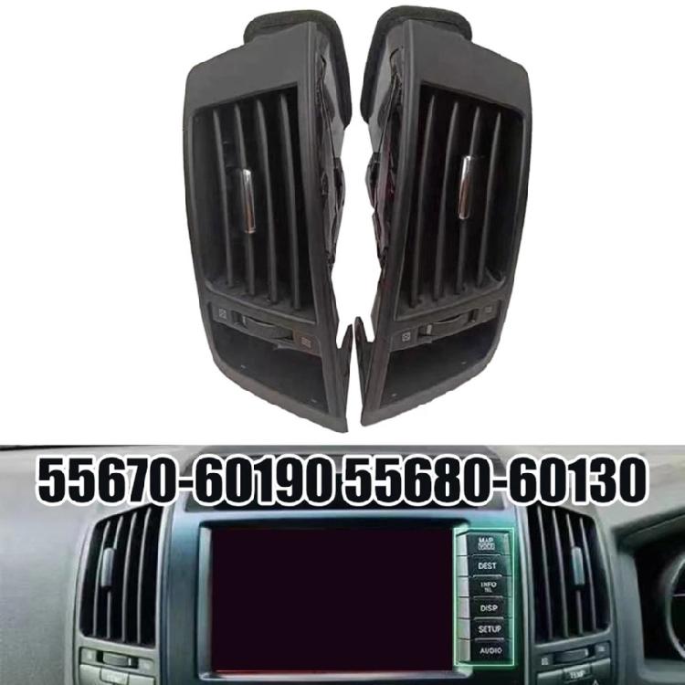 2x Efficient Center Console Air Conditioning Air Ventilation Outlet Dashboard Suitable for LC200 55670-60190 55680-60130