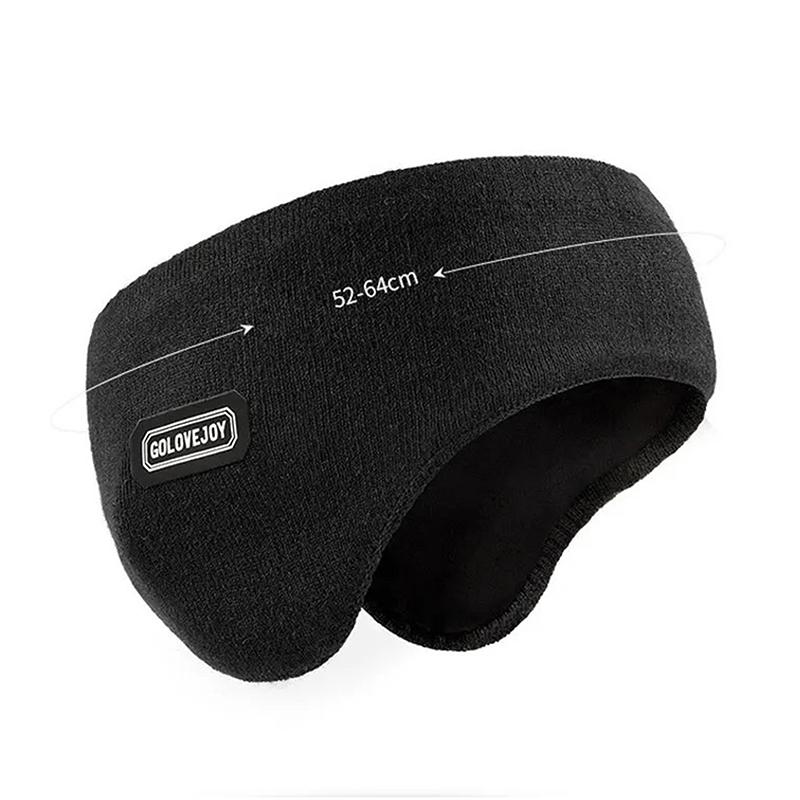 Zimní Unisex Zesílené Teplé Kožešinové Chrániče Sluchu Pro Muže Ženy Sametový Plyšový Chránič Sluchu Venkovní Cyklistika Lyžování, Černá