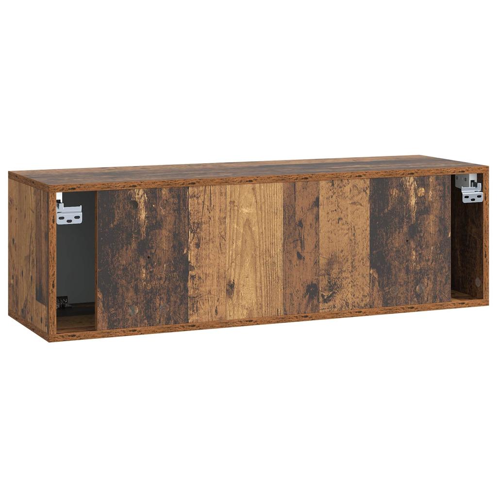 Wall Mounted TV Cabinet Reclaimed Wood Look 98 x 31 x 30 cm Particleboard