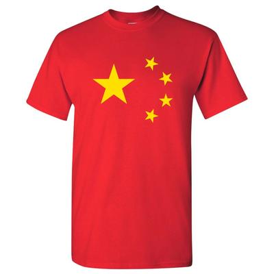 China Vlag - Klassieke Landvlag Sport Souvenir Nationale Trots T-shirt - Rood