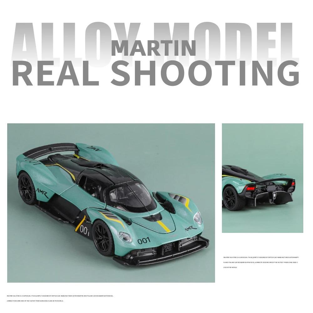 1/32 Aston Martin Valkyrie Alloy Sports Car Model Diecast Metal Racing Car Vehicles Model Sound and Light Simulation Collection Kids Toy Gift