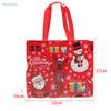 10Pcs Christmas Reusable Tote Bag - Santa/Reindeer/Snowman Print Shopping Bag For Holiday Gift Wrapping & Daily Use