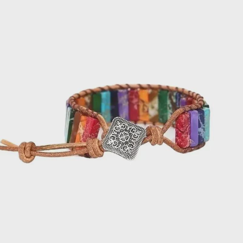 Weiya Wish Emperor Stone & Cowhide Bracelet