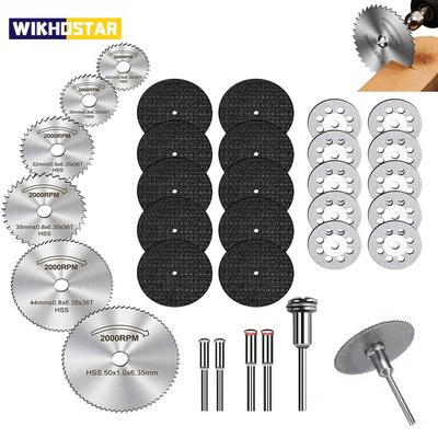 31 Stück Diamanttrennscheiben HSS Kreissäge Mini Bohrmaschine Rotationswerkzeug Mehrgrößenblätter zum Schneiden von Metall, Holz, Stein, PVC