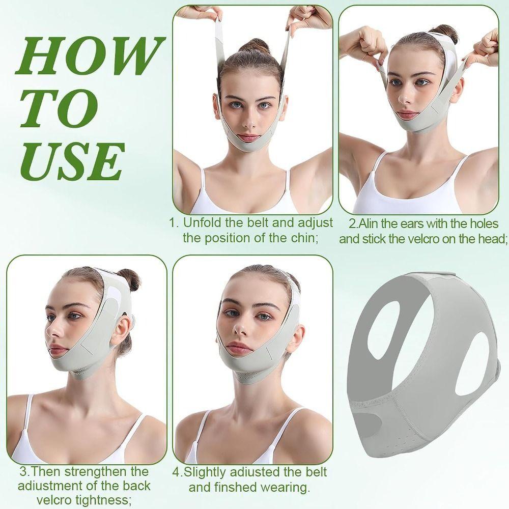 Breathable Face Lifting Belt Adjustable Face Lift Band Portable Chin Up Mask  Skin Care