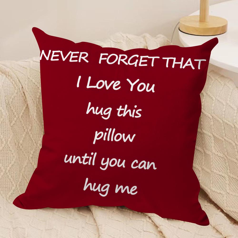 Funny Hug Me Cushion Cover Soft Plush Fabric DoubleSided Printed Cushion Covers for All Seasons Modern Home Decor