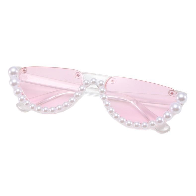 Love Sunglasses Heart-Shaped Pearl Sunglasses Women'S Candy-Colored Glasses Peach Heart Marine Slices Ins Cute