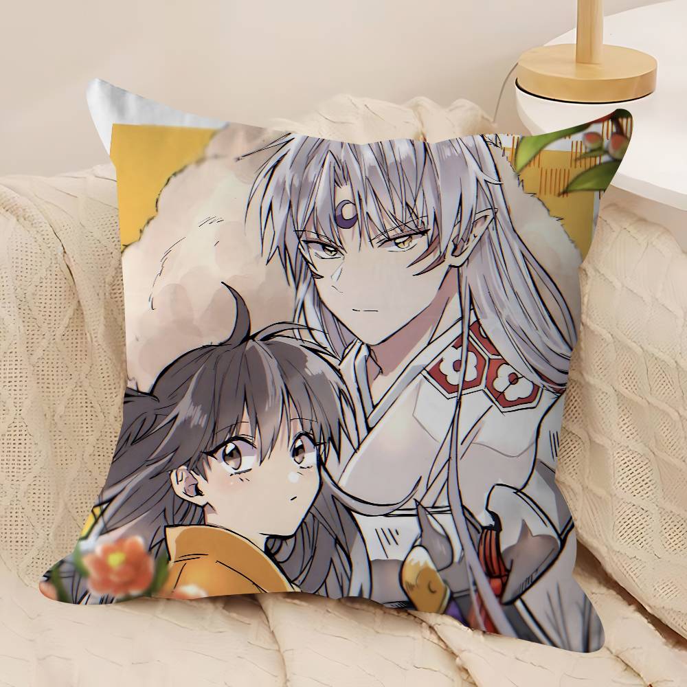 

Anime I-Inuyasha Pillow Case Removable Washable Cushion Cover – All-Season Soft Linen 12x12Inch