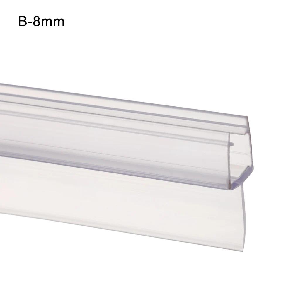 4mm/6mm/8mm/10mm/12mm PVC těsnicí lišty Koupelnové skleněné dveře Těsnění proti povětrnostním vlivům Těsnění oken Vodní zarážka Gumové Koupelnová zástěna Kování