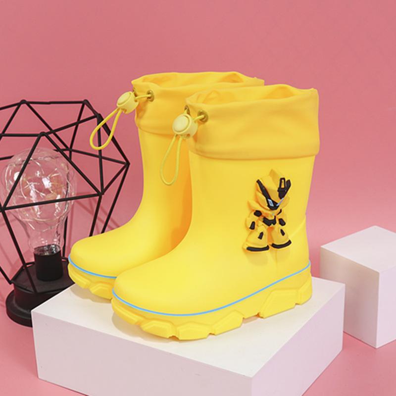 2025 pantofi de ploaie pentru copii, desene animate, rezistenți la uzură, călduroși din catifea și antiderapanți, pantofi de apă pentru școală, cizme de ploaie pentru copii mijlocii și mari
