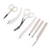 7pcs Eyebrow Trimming Kit Portable Fashionable Multifunctional Travel Eyebrow Kit with Dolphin Tweezers for Daily Use