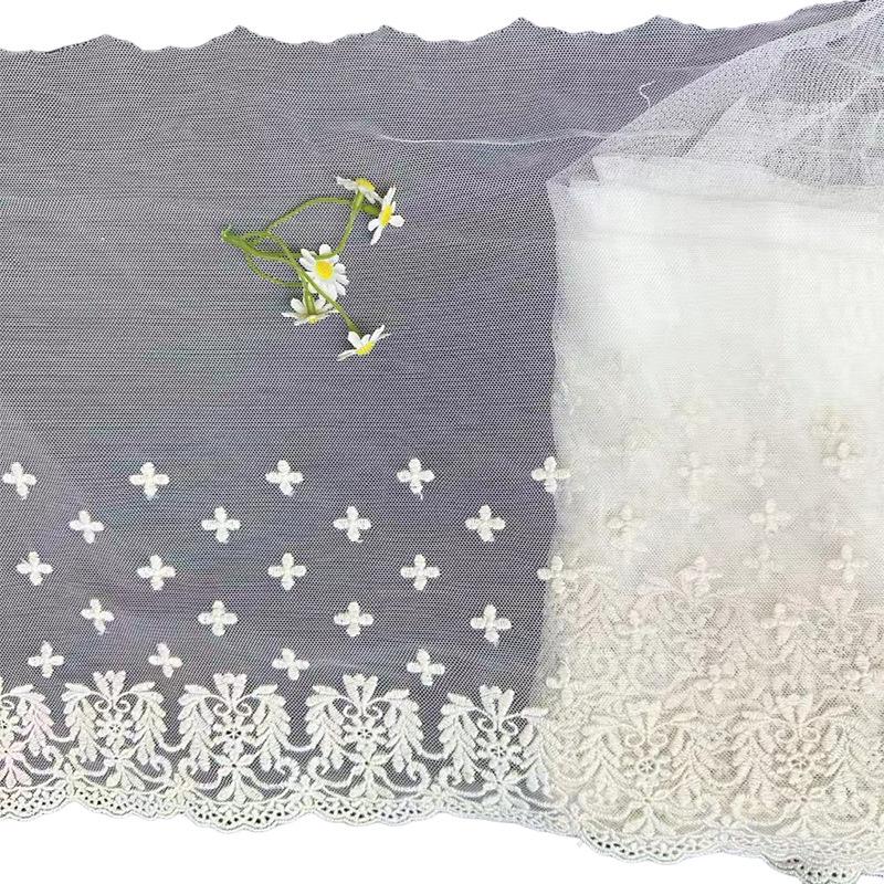 Белый Водорастворимый Хлопковый Кружевной Лолита-Вуаль и Сетчатая Юбка Свадебные Аксессуары