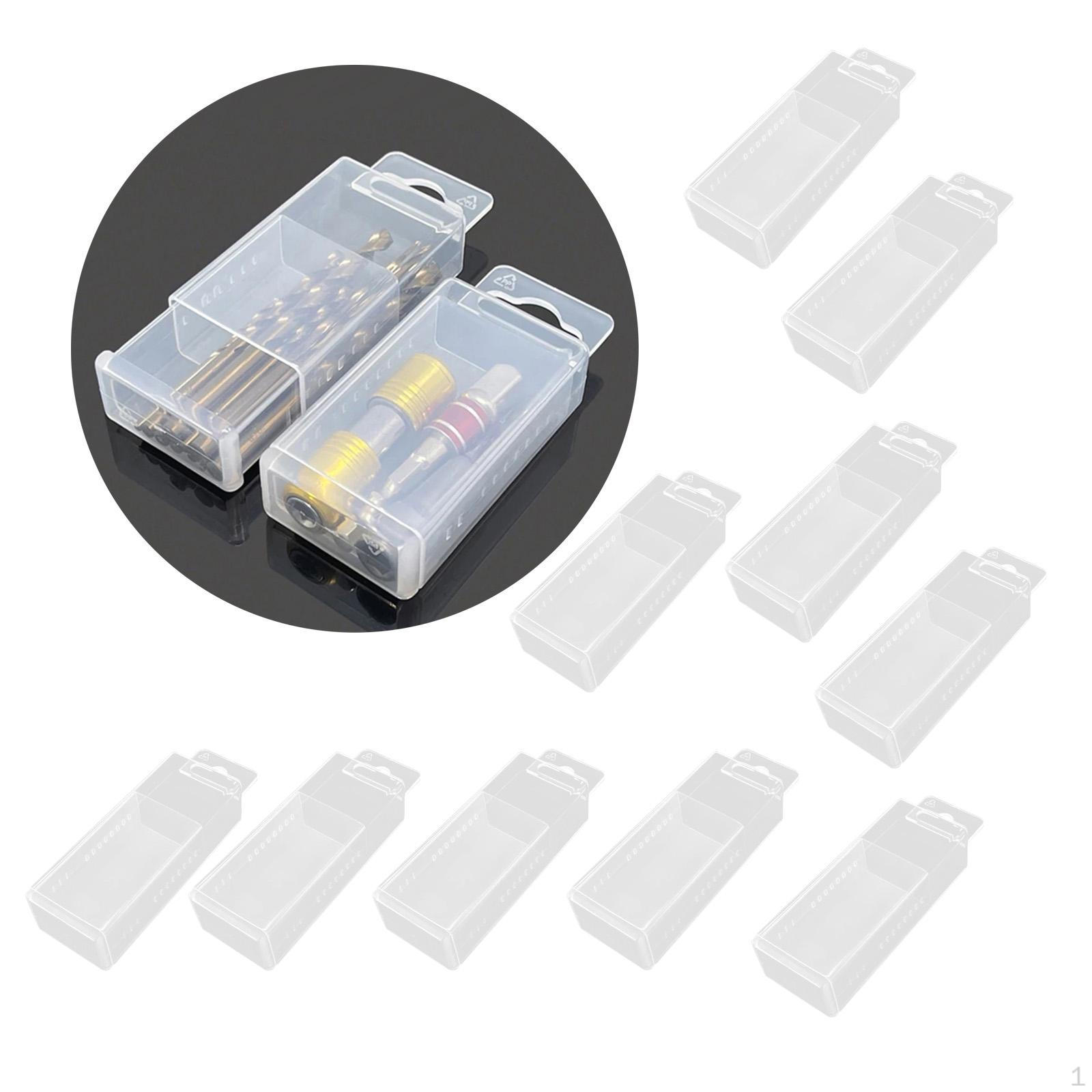 

10 шт., ящик для хранения сверл, контейнер для зенковки, телескопический регулируемый 7.6mm 13mm