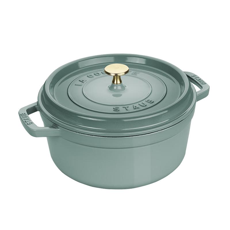 Чугунная круглая кокотница Staub French Enamel 22cm