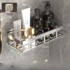 Aluminum Alloy Bathroom Shelf - No Drill Shower Shampoo Rack Storage Organizer for Kitchen Toilet Bath - Wall Shelves