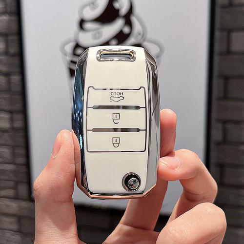 Nowy Pokrowiec na Kluczyk Samochodowy TPU Shell Fob dla KIA RIO 3 K2 K3 K4 K5 Sportege Picanto Optima Soul Ceed Sorento Forte Stinger Cerato