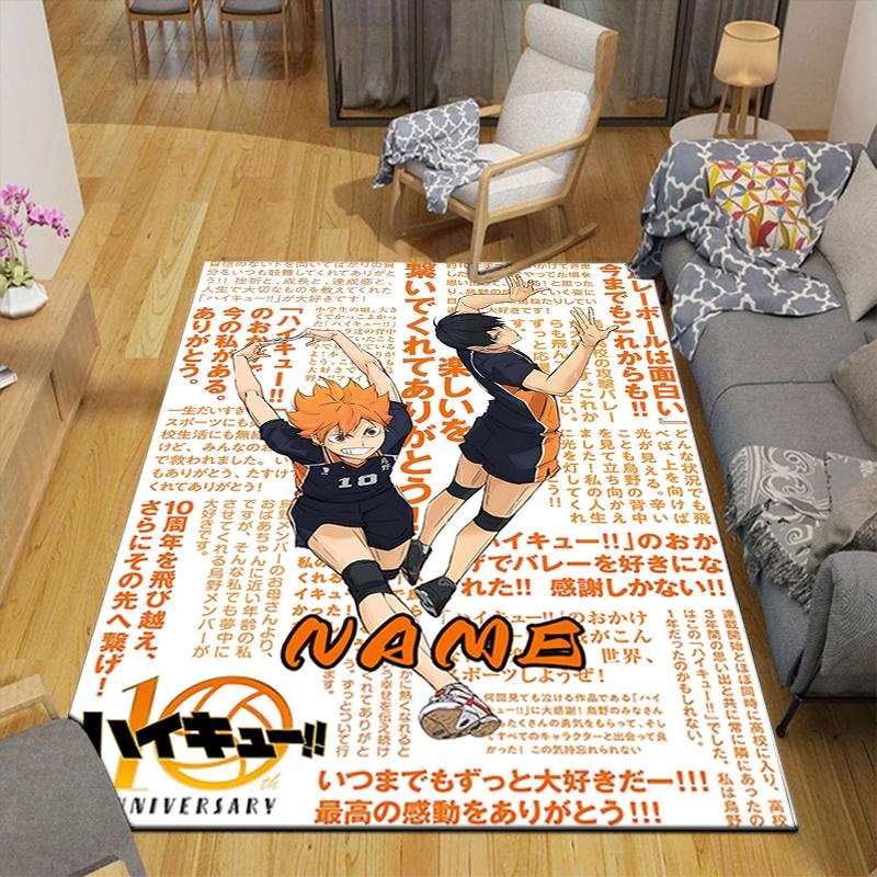 Custom 1Pc Haikyuu Team Spirit Rug Office Carpet Indoor Outdoor Entrance Doormat Nonslip Soft And Comfortable Living Room D49155