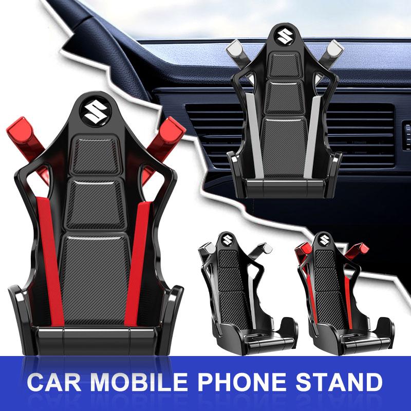 Racing Seat Shape Car Phone Holder GPS Air Vent Mount Holder Stand Bracket For Suzuki Grand Swift Jimny Vitara Baleno IGNIS SX4 XL-7 GW250 Accessories