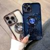 Electroplateastronaut Fold Stand Holder Case for Iphone 14 13 12 11 Pro Max Xs Xr X 14 7 8 Plus Luxury Soft Protective Shell