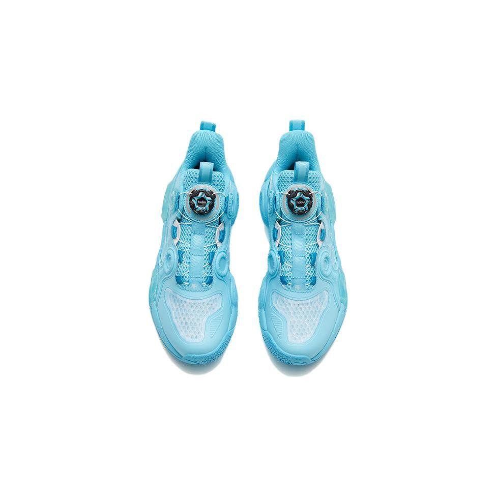 Anta Kids Asymmetric 2 Simple Comfortable Non-Slip Durable Mid-Top Basketball Shoes Kids Basketball Shoes Mercury-Blue 312321102H-5