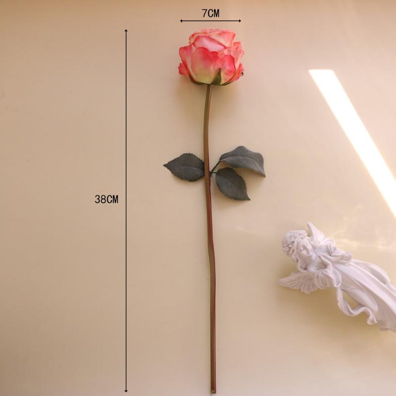 Róże Pieczone Ogniskiem Sztuczny Kwiat z Zwęglonymi Krawędziami Oszałamiający Dodatek do Wystroju Domu Rekwizyty do Fotografii Ślubnej