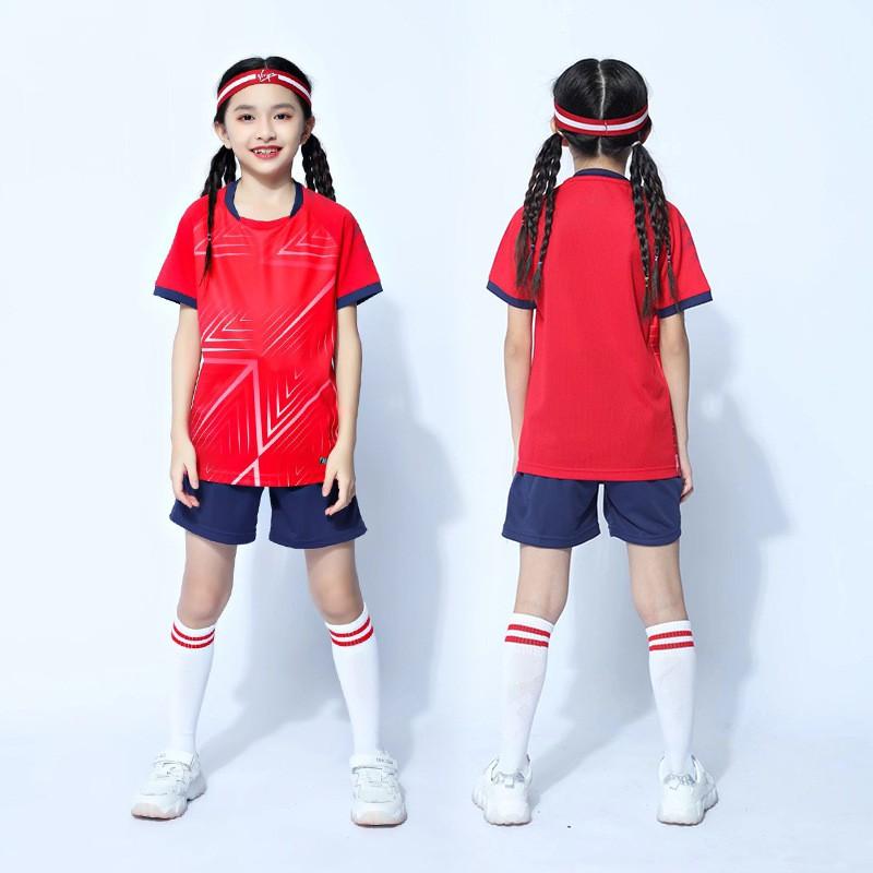 Kids Badminton Table Tennis Uniform Set Boys Girls Sports Training Competition Jersey Custom Print