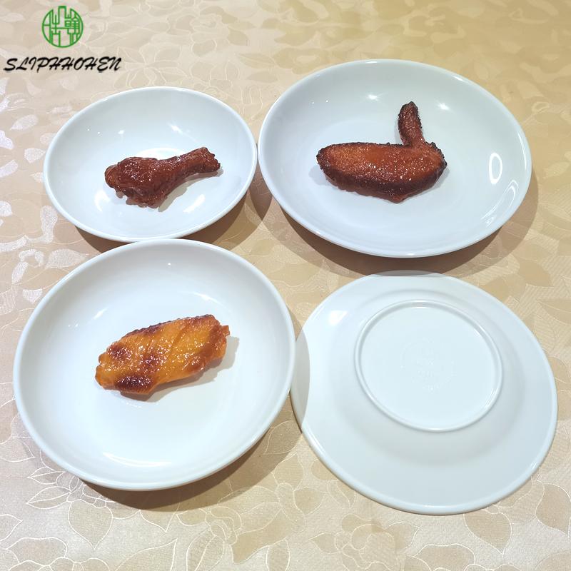 White Round Small Dish Fruits Snacks Plate Restaurant Hotel A5 Melamine Imitation Porcelain Tableware
