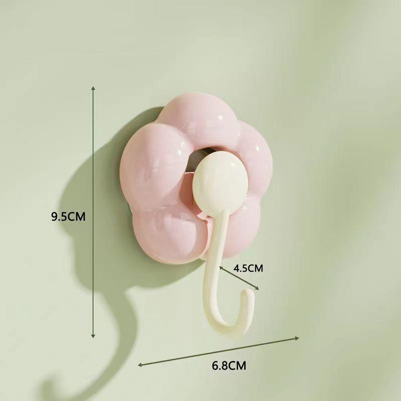 

Креативный крючок-присоска в виде цветка без пробивания отверстий, многофункциональный, для ванной, кухни, многоразовый, не оставляющий следов, мощная полка для хранения розовый