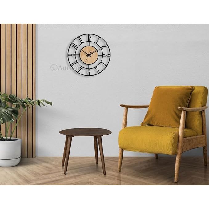 Fancy Metal Wall Clock for Home Decor – Stylish Living Room & Bedroom Watch, Designer Wallclock, Big Size Hanging Watch
