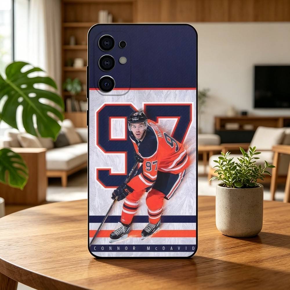 Connor McDavid Hockey Player  Phone Case Black Silicone Soft For Samsung S25,S24,S21,S22,S23,S30,Ultra,S20,Plus,Fe,Lite
