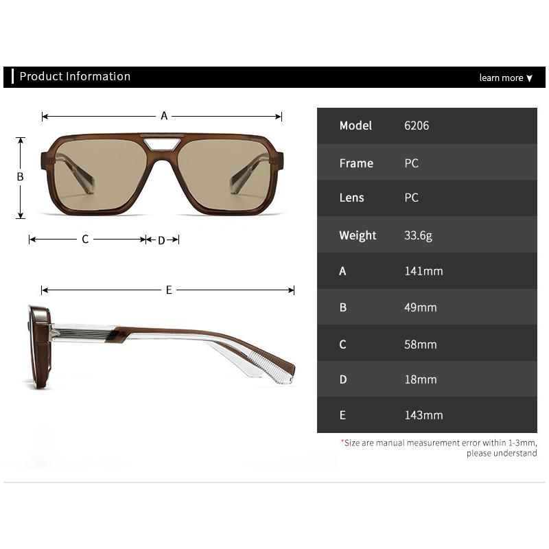 Lunettes de Soleil de Pêche Sportives d'Extérieur les Plus Récentes Design Unisexe Montures Carrées Lunettes de Soleil UV400 Lunettes de Vue Élégantes Classiques Lunettes de Conduite