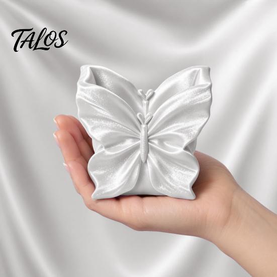 Polished Surface Storage Case Butterfly Shape Box, Silk Texture Large Capacity Desktop Organizer, Multi Purpose Container Sturdy PET Space Saving