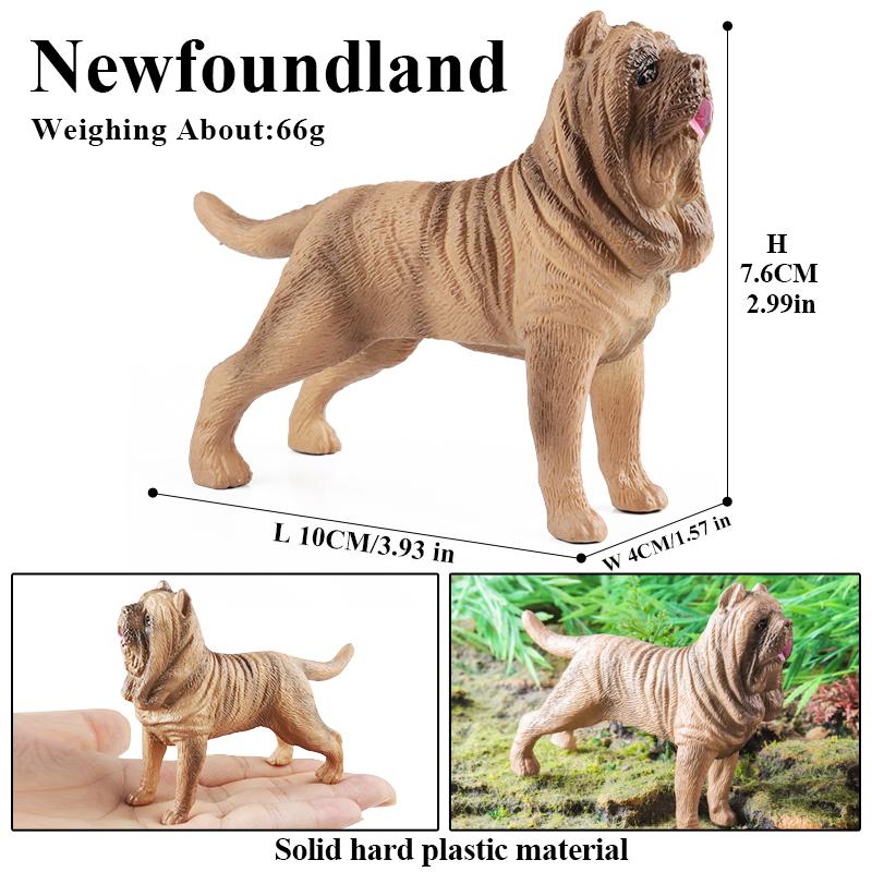 Oenux Dog Animals Model Husky Pug Pomeranian Rottweiler Chihuahua Action Figure Puppy Figurines PVC Cute Collection Toy Kid Gift