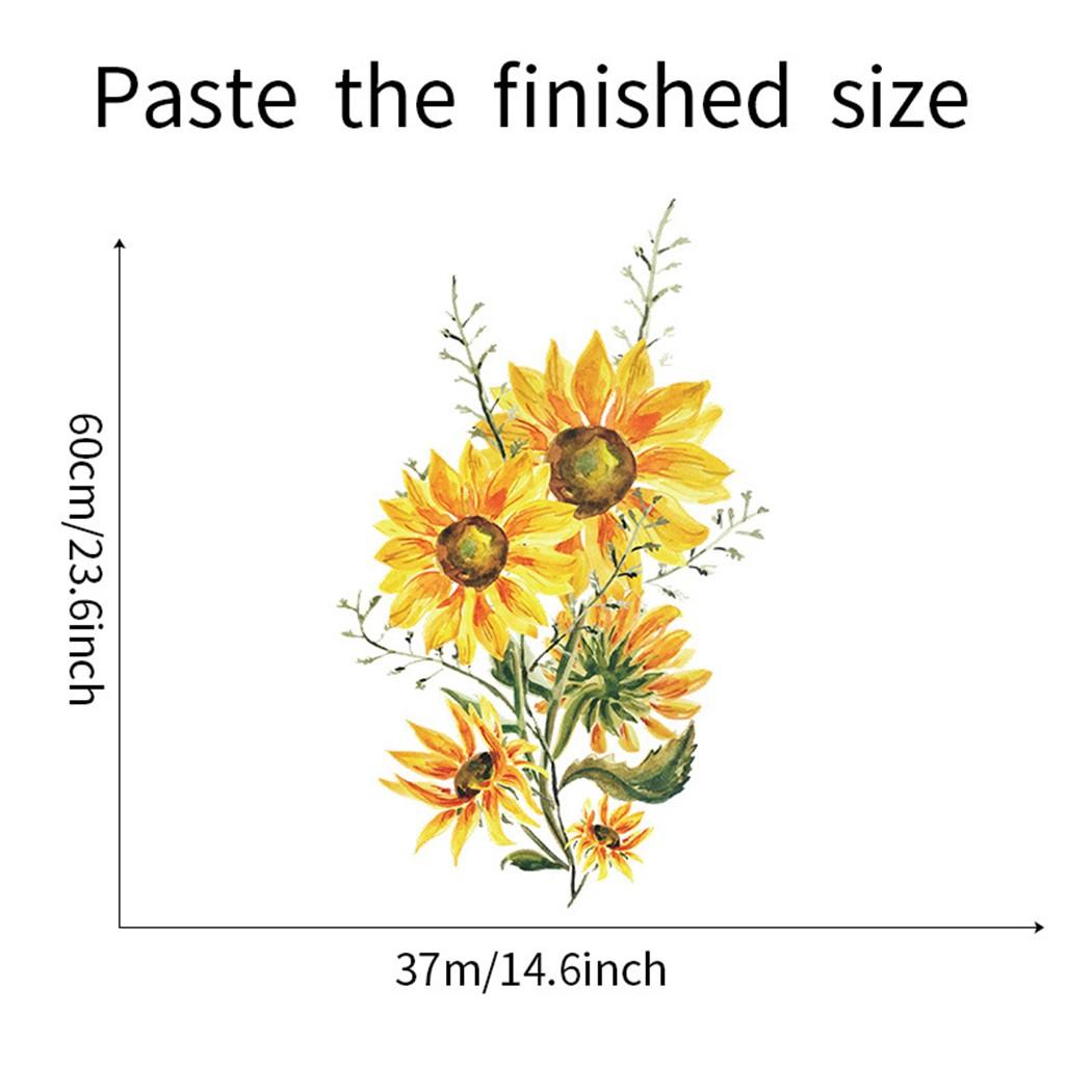 Office Wall Sticker Removable Small Vinyl Wall Wallpapers Stickers Sunflower Art Decals Decoration Living Room China Mainland