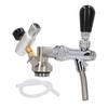 Beer Keg Dispenser Silver Stainless Steel Odorless Regulator Pressure Gauge Beer Keg Accessory Kit