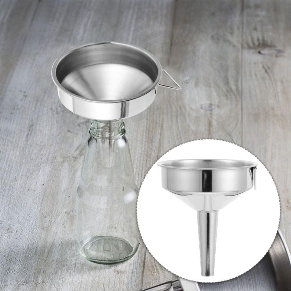 Stainless Steel Wine Funnels Foldable Handle Oil Funnels Multifunctional Kitchen Funnels  Canning