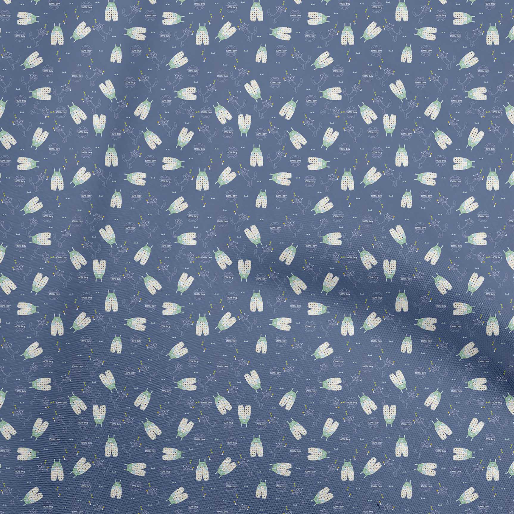 

OneOone Cotton Flex Brown Fabric Дитяча тканина для рукоділля Декоративна тканина з принтом у дворі 40 дюймів 42 Inch Wide - Viscose Chiffon середній синього кольору