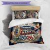 France Football Printed Bedding 3 Piece Set Cozy Breathable Bed Cover Set as Housewarming Holiday Gift