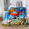 Cartoon Anime Super Wings Throws Blanket for Bedding Picnic Kid Super Soft Cute kawai high quality Flannel Blanket birthday gift