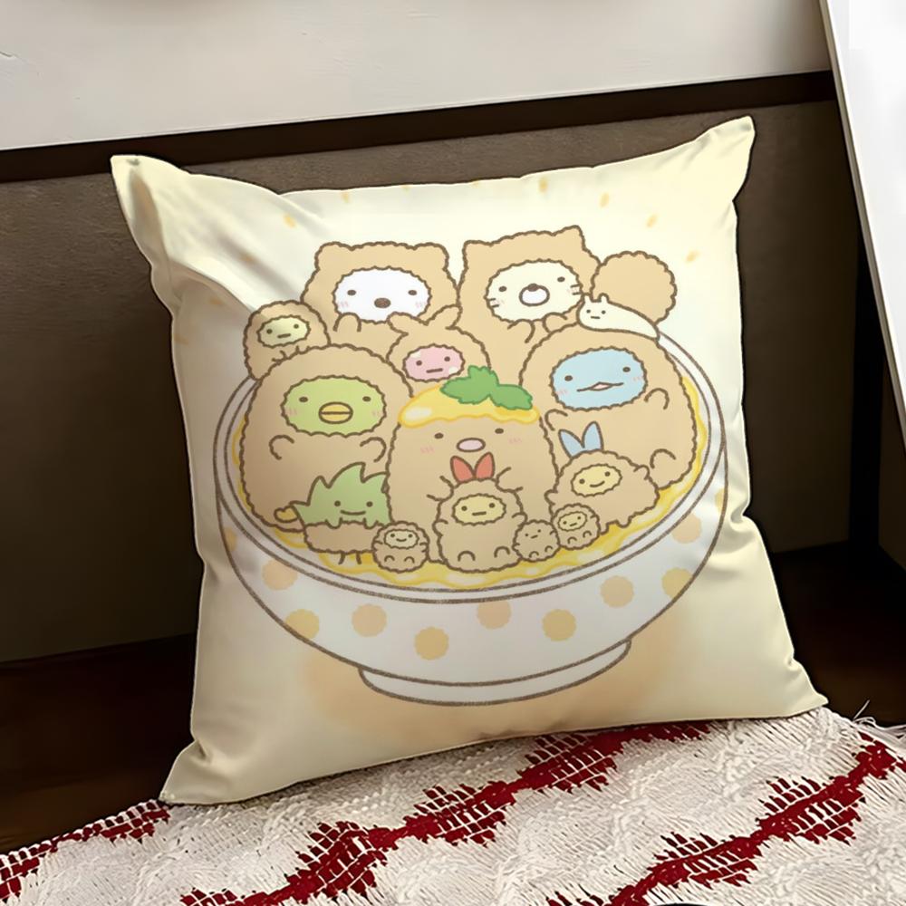 SSumikko Cute GGurashis Cushion Cover Reversible Soft Durable Pillow Cover Home  Car MultiScene Use for Daily Comfort