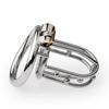 Men Short CB Lock Penis Cage Cock Lock Stainless Steel Chastity Lock Sex Toy Femdom BDSM Slave Cock Ring Ball Stretcher