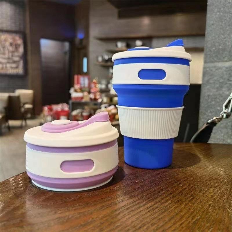 Silicone Folding Portable 350ml Cup – High-Temperature Resistant and Retractable for Outdoor Use