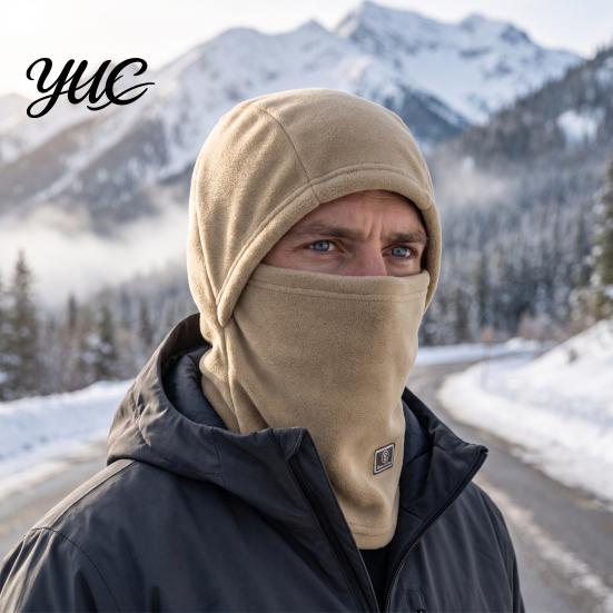 Fleece Ski Mask Outdoor Cycling Balaclava Face Mask, Winter Windproof Full Cover Neck Gaiter for Men Women Thermal Headgear