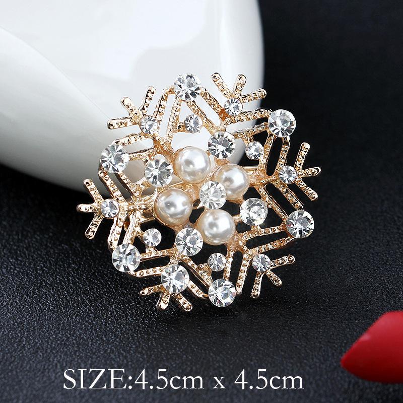 Mode Kristall Strass Persönlichkeit Vielseitig Perlenkranz Kleine Brosche Anstecknadel Damen Seidenschal Schnalle
