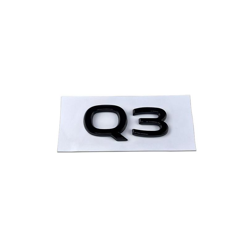 New Metal Car Trunk Emblem Rear Badge for new Q3 Q5 Q6 Q7 Q8 Letter Stickers Body Side Decal Refitting Decoration Accessories