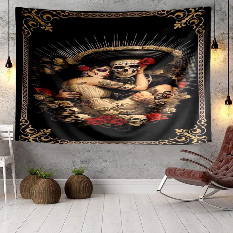 Day Of The Dead Celebration Tapestry Room Decoration Wall Hanging for Living Room Bedroom, dormitory, Birthday and Christmas gifts